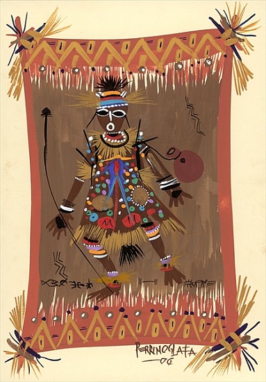 Messengers of Ashe 1, 2006 (w/c & ink on paper)  from  Oglafa Ebitari  Perrin