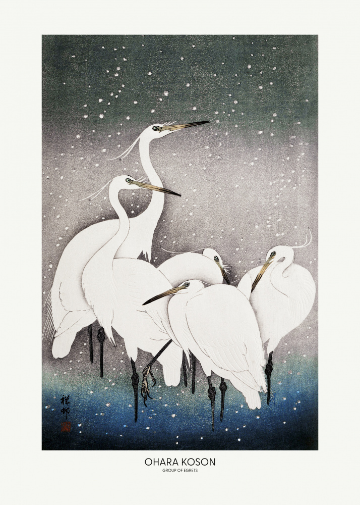 Group Of Egrets from Ohara Shôson