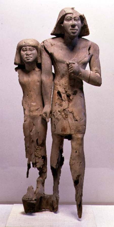 Anonymous couple known as the Memphis Couple from Old Kingdom Egyptian