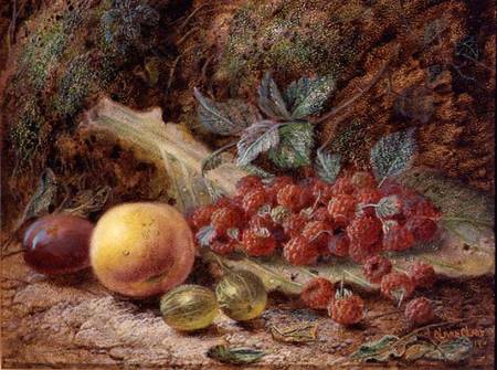 Still Life with Fruit on a Cabbage Leaf from Oliver Clare