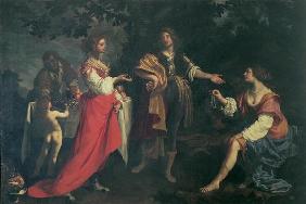 Angelica and the Moor, Medoro, 1634 (oil on canvas)