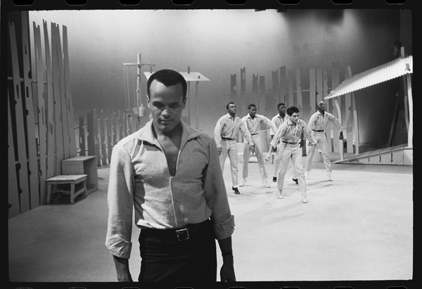 Harry Belafonte on set of TV special from Orlando Suero