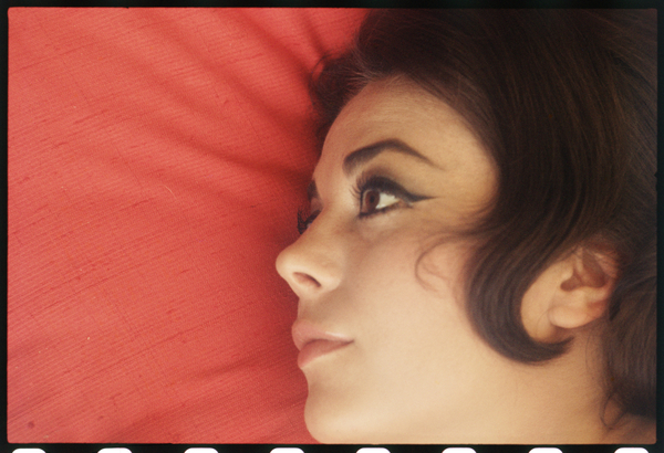Natalie Wood at home with head on pillow from Orlando Suero