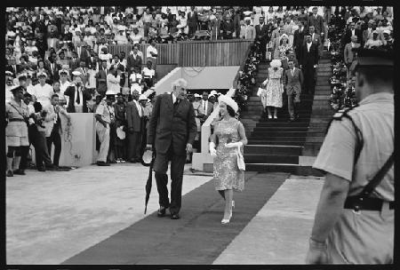 Princess Margaret and Prime Minister Bustamante celebrating Jamaican independence