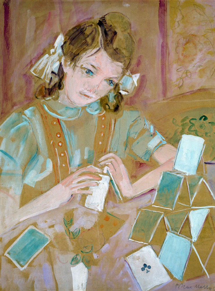 Child with house of cards from Oskar Moll