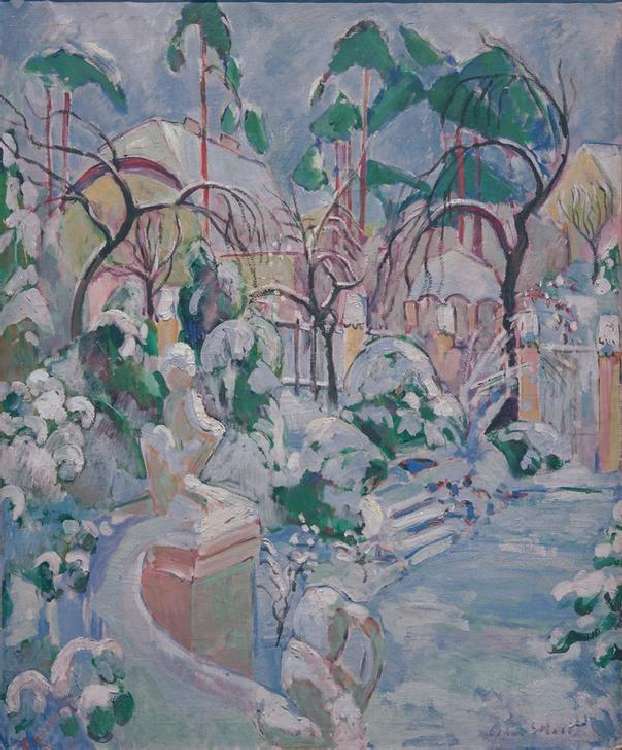 Garden with Snow from Oskar Moll