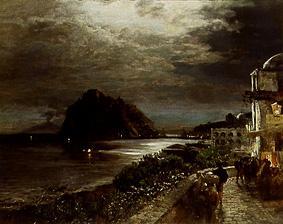 The Castello Aragonese on Ischia. from Oswald Achenbach