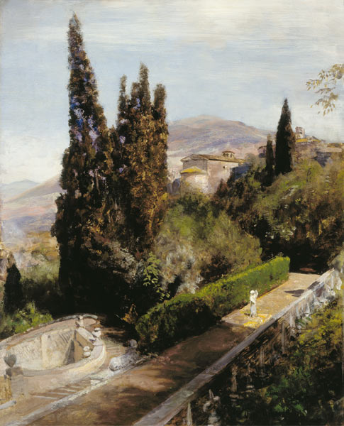 Die Villa d'Este from Oswald Achenbach