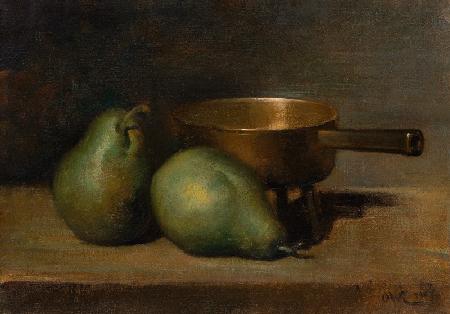 Still Life with Pears and Casserole