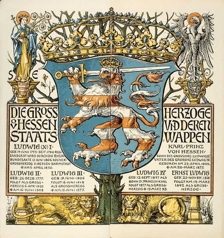 The Grand Dukes of Hesse and their national emblem from Otto Hupp