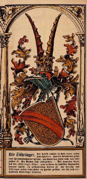 The family coat of arms of the German princely houses: the Zähringer