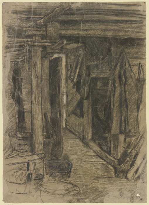 View into a shed from Otto Scholderer