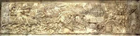 The Battle of Marignano in 1515, from the tomb of Francois I and Claude of France, Duchess of Britta from P Bontemps