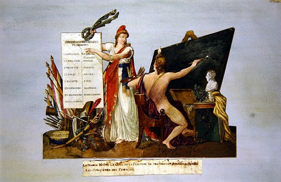 France invites the Genius of Painting to transmit to future generations the story of French conquest from P. A. Lesueur