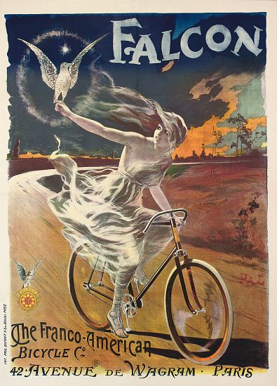 Poster advertising Falcon bicycles from Pal