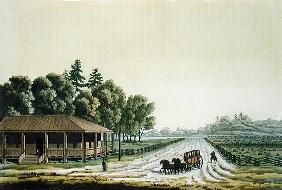 View of Capitol Hill, Washington (colour engraving)