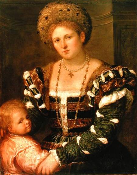 Portrait of a Lady with a Boy from Paris Bordone