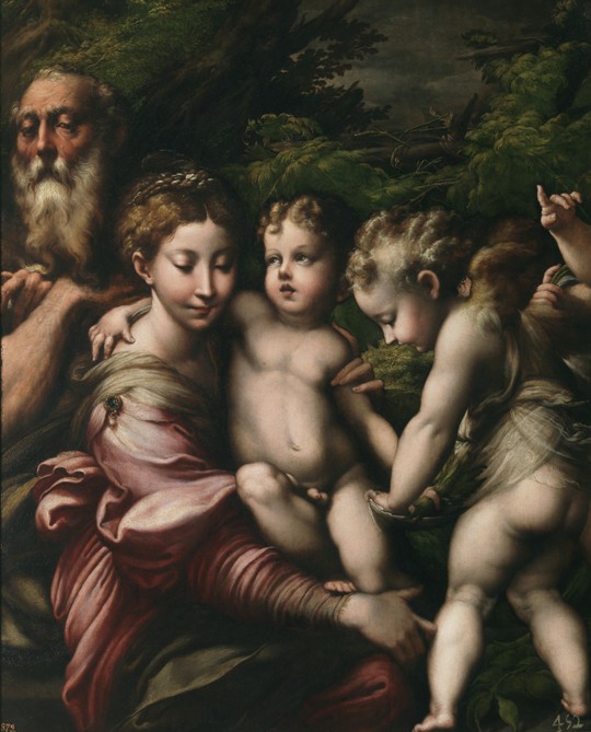 The Holy Family with Angels from Parmigianino