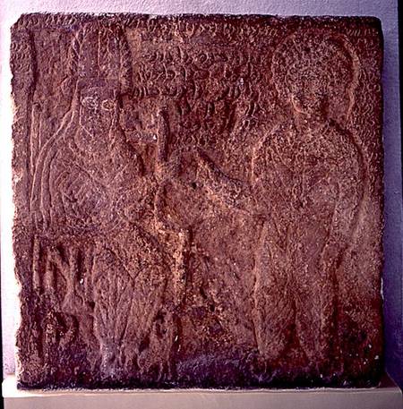 Rare stele showing Artabanus V, the last Parthian king, investing Khwasak, the satrap of Susa: he ha from Parthian School