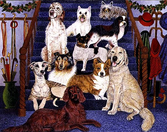 Tailwagger''s Club (acrylic on calico)  from Pat  Scott