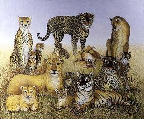 The Big Cats (acrylic on calico) 