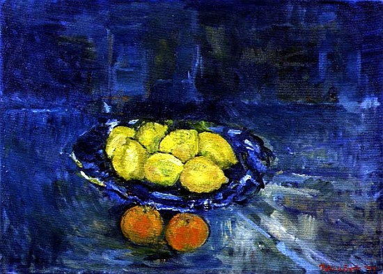 Lemons in a Blue Bowl, 1997 (oil on canvas)  from Patricia  Espir