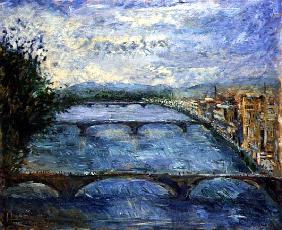 Bridges Over the Arno, 1995 (oil on canvas) 