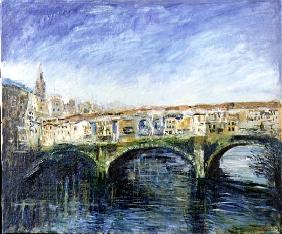 The Ponte Vecchio, Florence, 1995 (oil on canvas) 