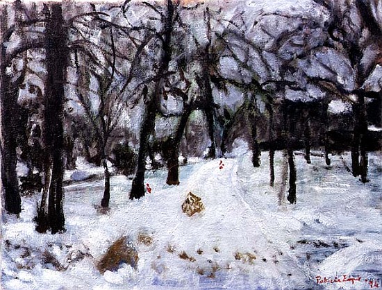 Tracks in the snow, 1994 (oil on canvas)  from Patricia  Espir