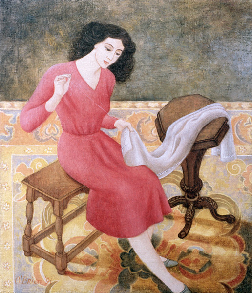 Girl Sewing, 1991  from Patricia  O'Brien
