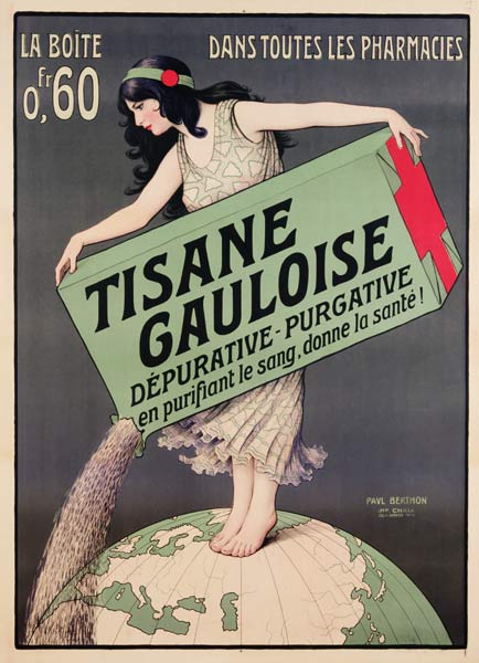 Poster advertising Tisane Gauloise, printed by Chaix, Paris from Paul Berthon