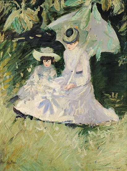 Madame Helleu and her Daughter at the Chateau of Boudran from Paul Cesar Helleu