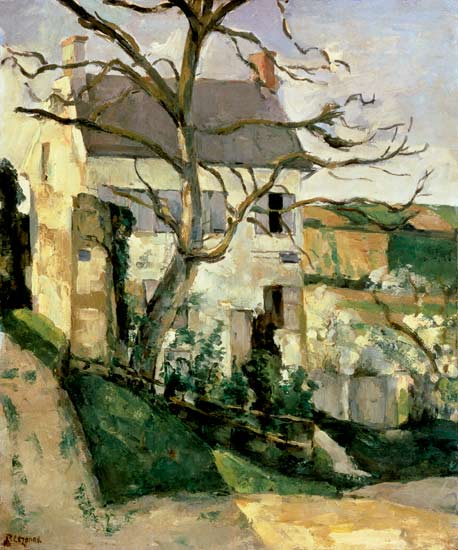 Bald tree and house. from Paul Cézanne