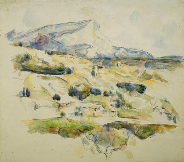 Der Mont Saint Victoire von Lauves aus gesehen (La Montagne Sainte Victoire Vue des Lauves) from Paul Cézanne