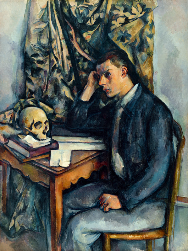 Young man with skull from Paul Cézanne