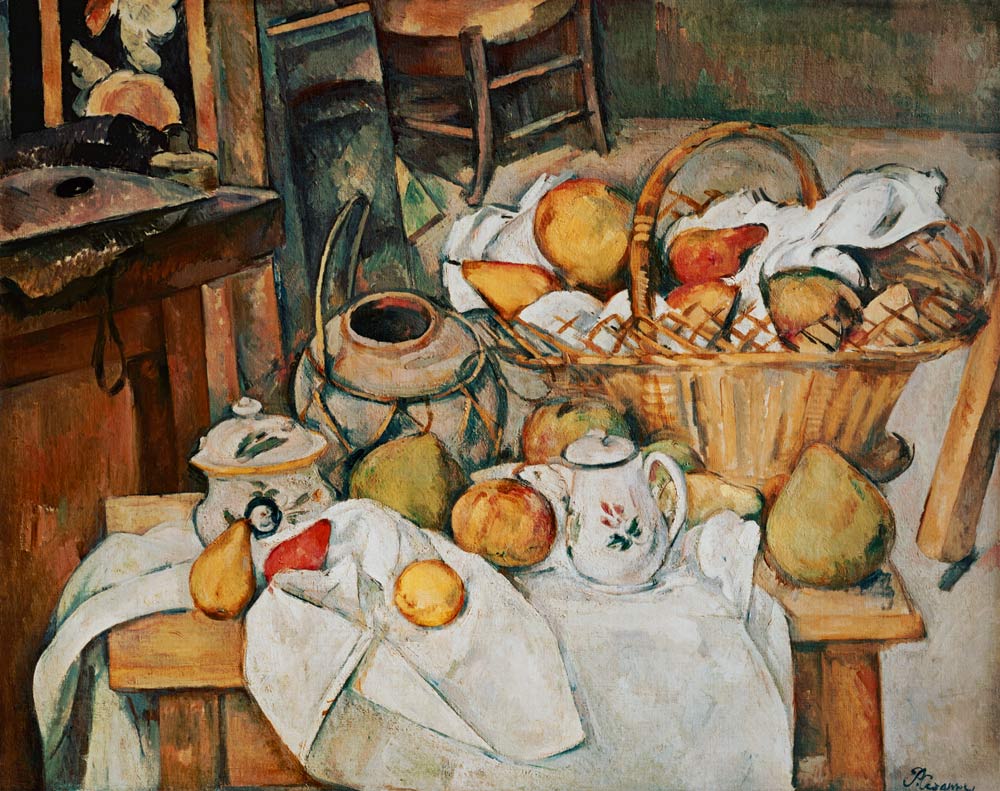 Still life with fruit basket from Paul Cézanne