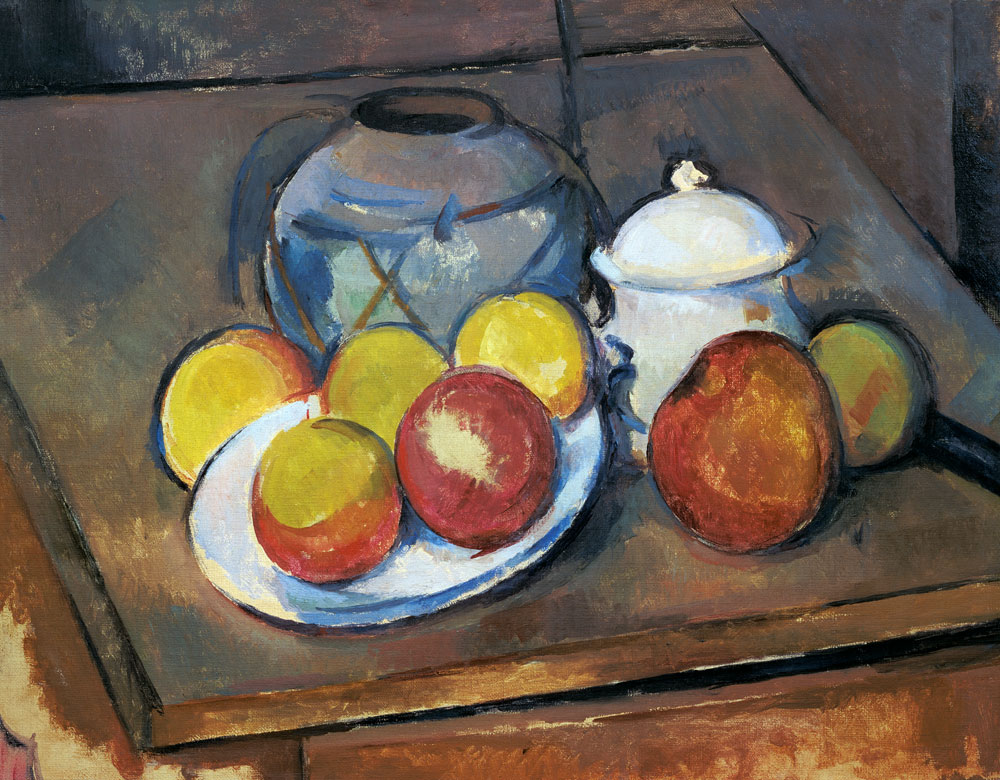 Vase, Sugar Bowl and Apples from Paul Cézanne