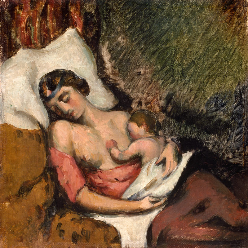 Woman breastfeeding her child from Paul Cézanne