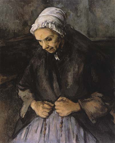 Old woman with rosary. from Paul Cézanne