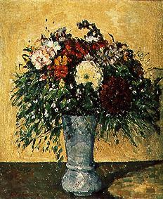 Bouquet of flowers in a blue vase from Paul Cézanne