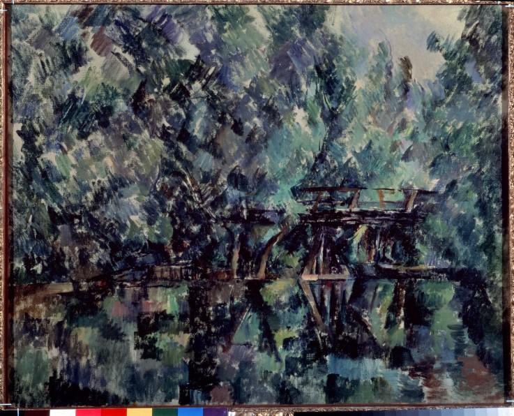 A bridge over a pond from Paul Cézanne
