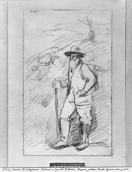 Camille Pissarro (black lead on paper) from Paul Cézanne