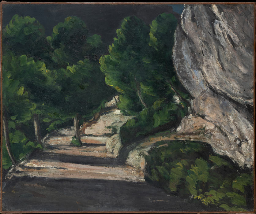 Landscape. Road with Trees in Rocky Mountains from Paul Cézanne