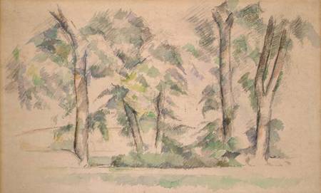 The Large Trees at Jas de Bouffan from Paul Cézanne