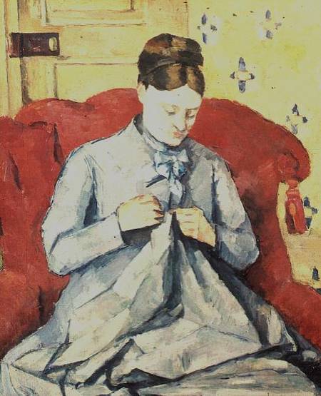 Madame Cezanne sewing from Paul Cézanne