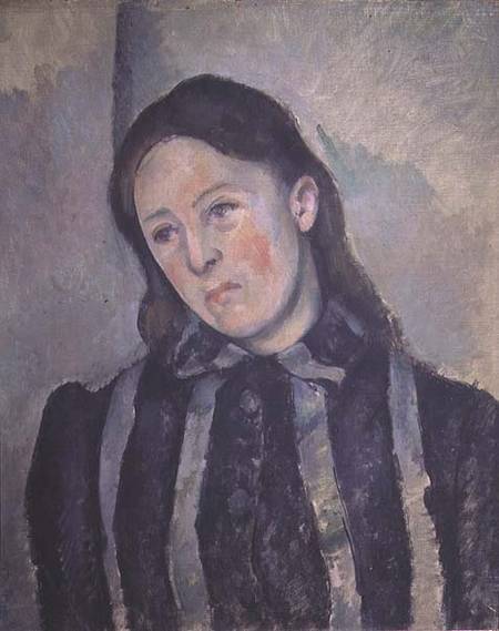Portrait of Madame Cezanne with Loosened Hair from Paul Cézanne