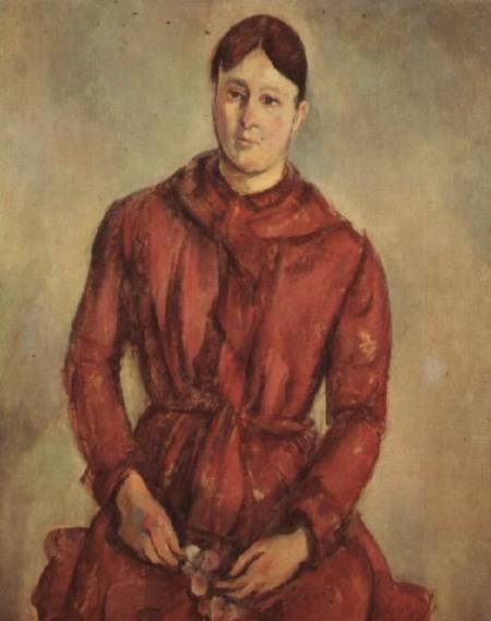Portrait of Madame Cezanne in a Red Dress from Paul Cézanne