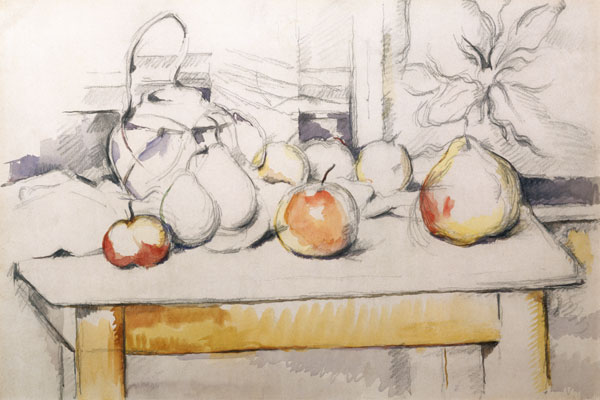 Pot of Ginger and Fruits on a Table from Paul Cézanne