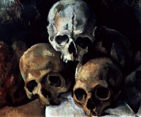 Pyramid of skulls from Paul Cézanne