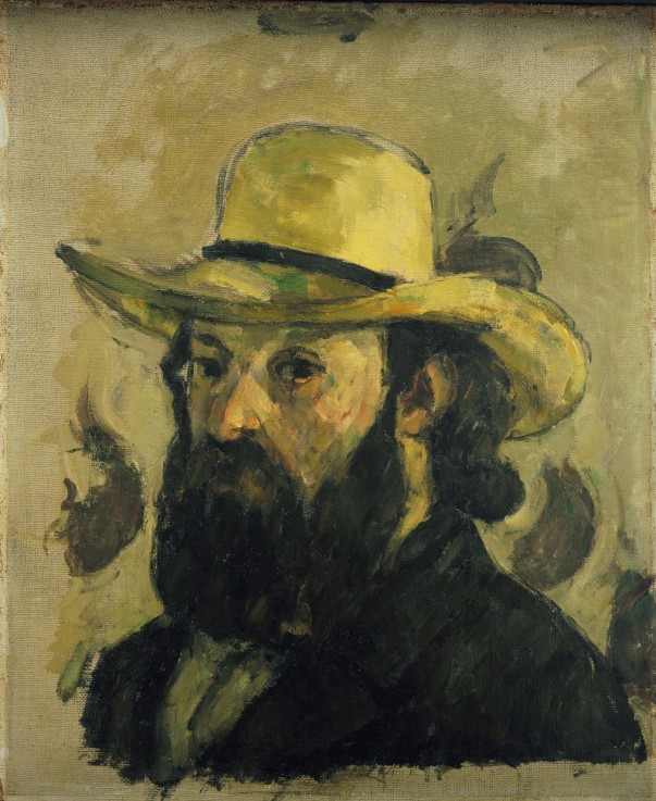 Self-Portrait in a Straw Hat from Paul Cézanne
